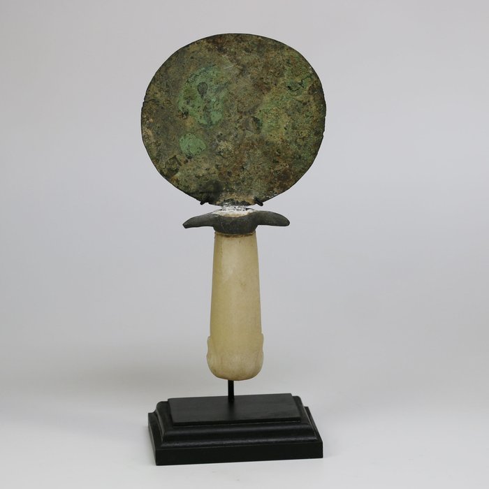 Ancient Egyptian Mirror With Ivory Handle
