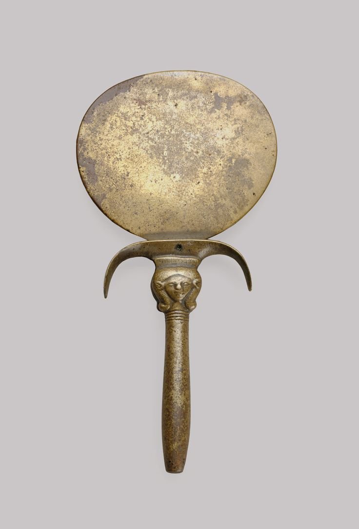 Ancient Egyptian Mirror With Ivory Handle