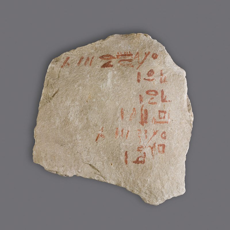 Ancient Egyptian Ostracon With Hieratic Script