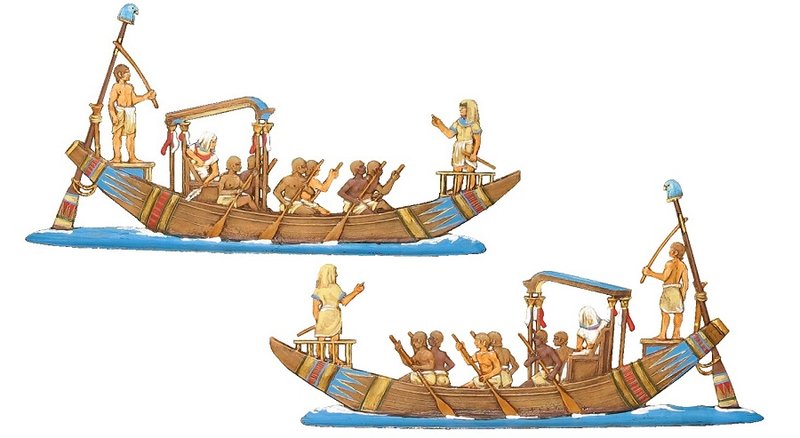 Ancient Egyptian Reed Boat Models
