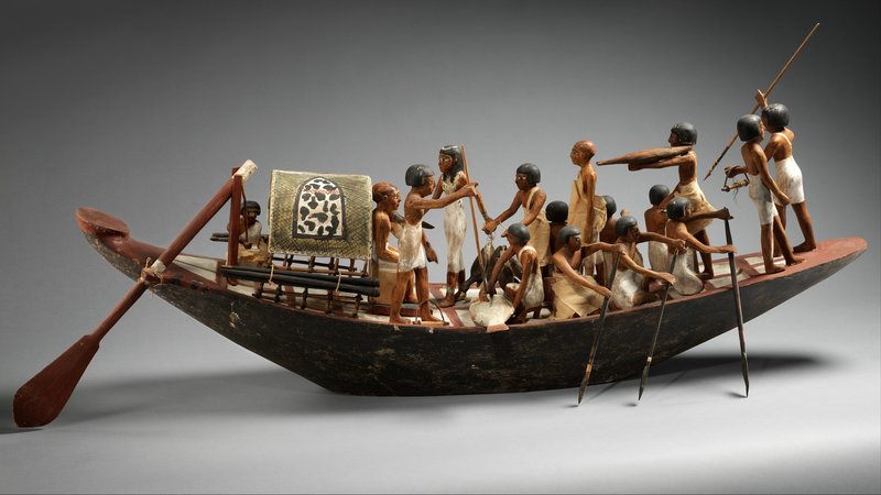 Ancient Egyptian Reed Boat Models