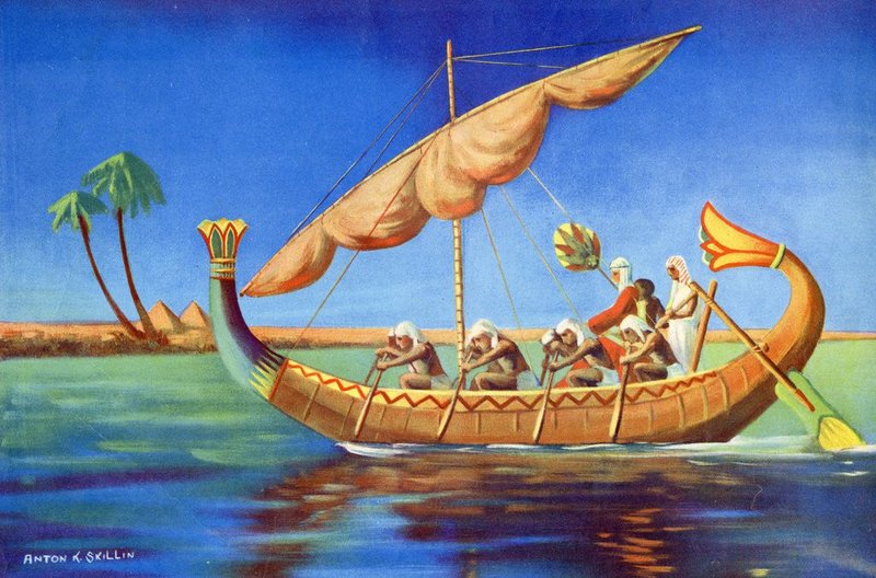 Ancient Egyptian Reed Boat Models