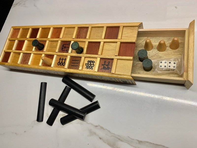 Ancient Egyptian Senet Game Board