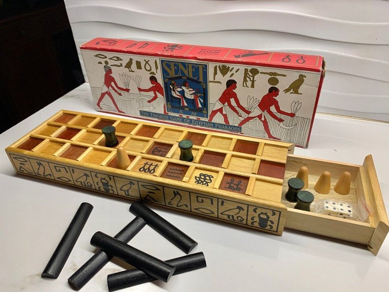 Ancient Egyptian Senet Game Board