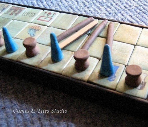 Ancient Egyptian Senet Game Board