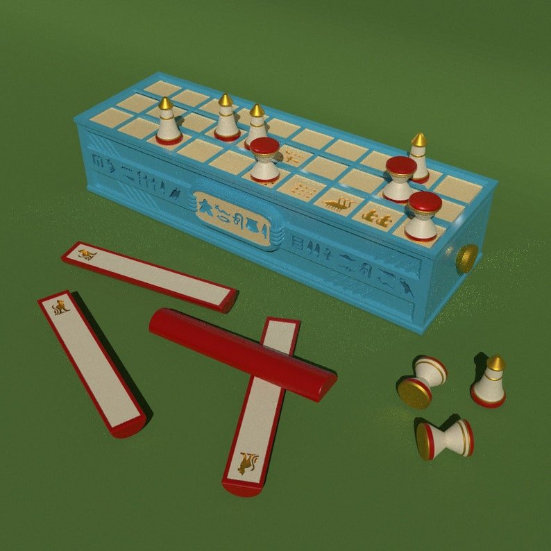 Ancient Egyptian Senet Game Board