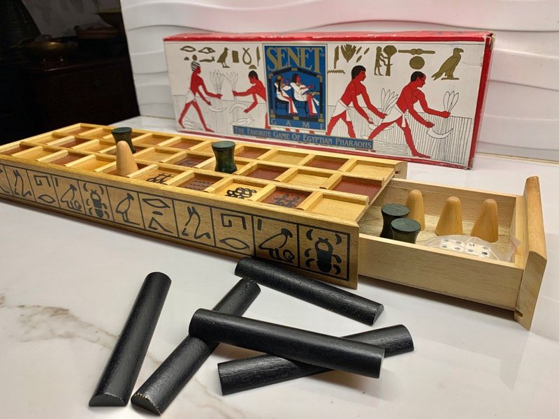 Ancient Egyptian Senet Game Board