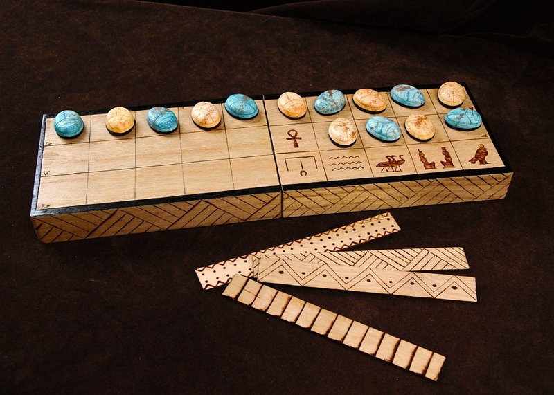 Ancient Egyptian Senet Game Board