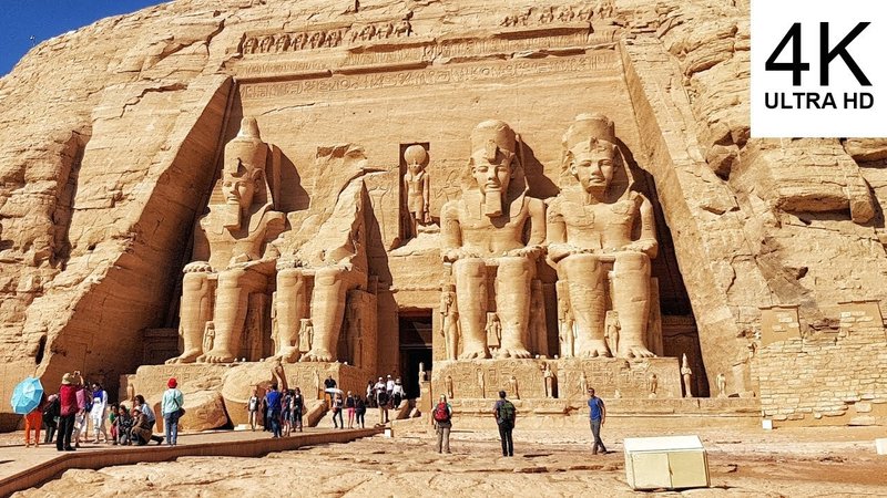 Ancient Egyptian Temple At Abu Simbel<span class=