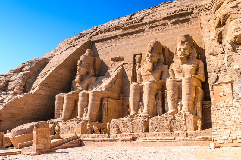Ancient Egyptian Temple At Abu Simbel
