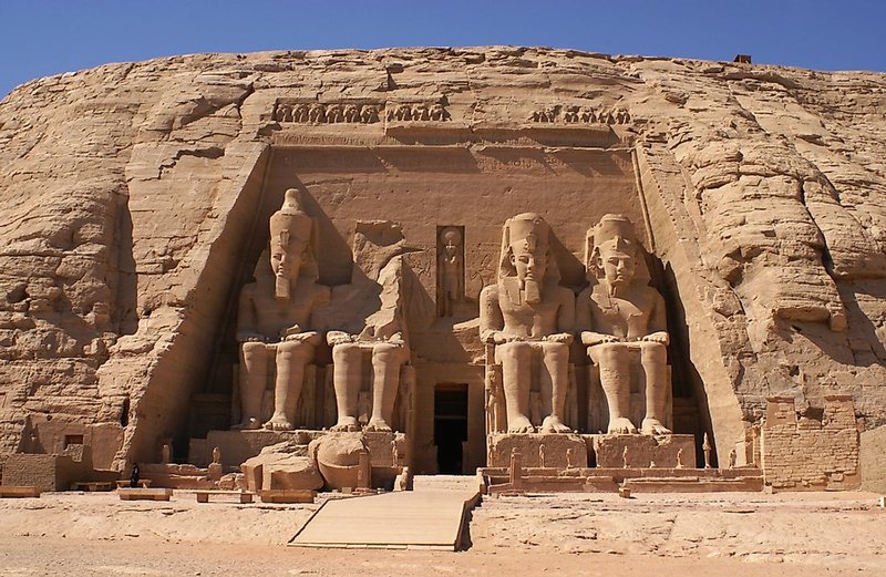 Ancient Egyptian Temple At Abu Simbel