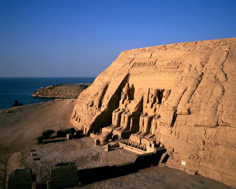 Ancient Egyptian Temple At Abu Simbel