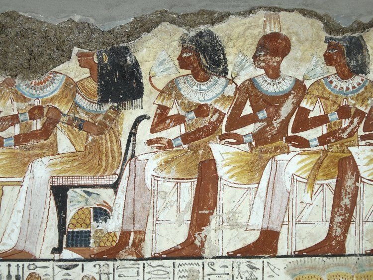 Ancient Egyptian Tomb Painting Of Banquets