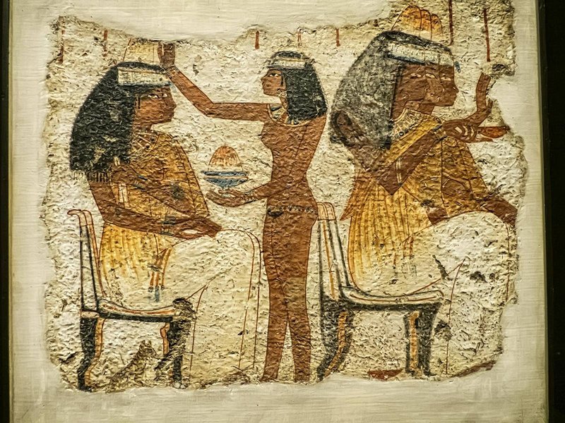 Ancient Egyptian Tomb Painting Of Banquets