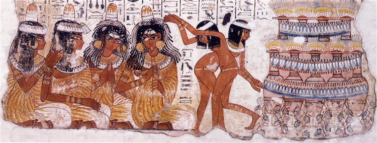 Ancient Egyptian Tomb Painting Of Banquets