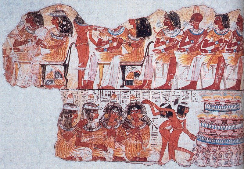 Ancient Egyptian Tomb Painting Of Banquets