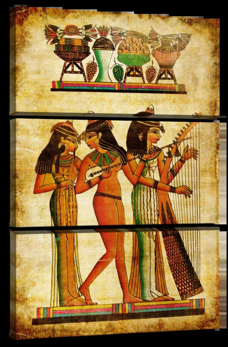 Ancient Egyptian Wall Relief Of Musicians