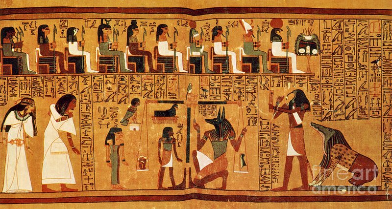 Ancient Egyptian Weighing Of The Heart Scene