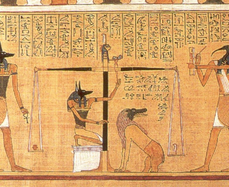 Ancient Egyptian Weighing Of The Heart Scene<span class=