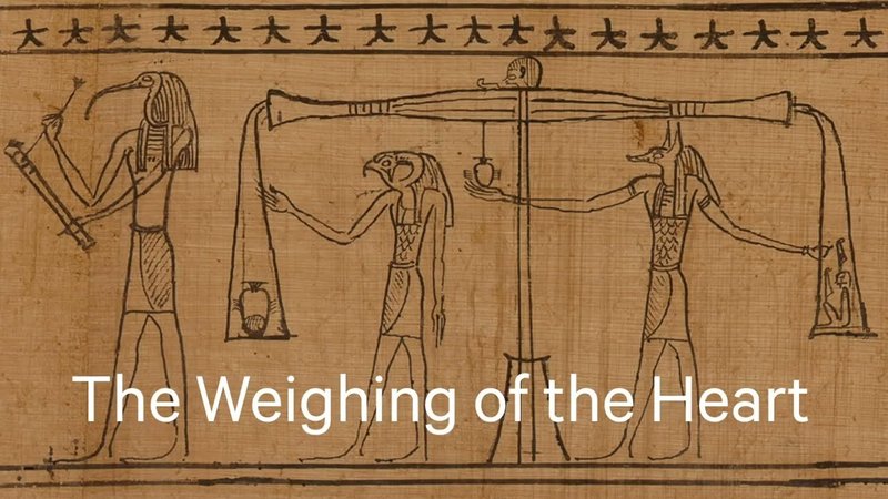 Ancient Egyptian Weighing Of The Heart Scene