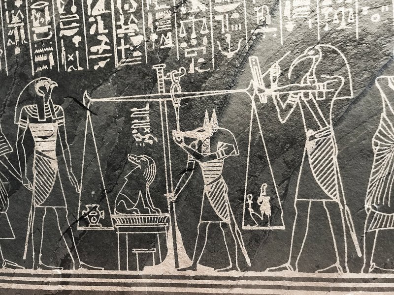 Ancient Egyptian Weighing Of The Heart Scene