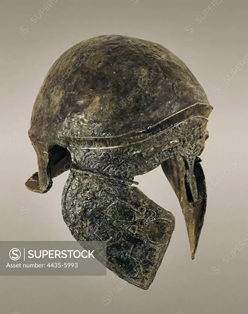 Ancient Etruscan Bronze Helmets