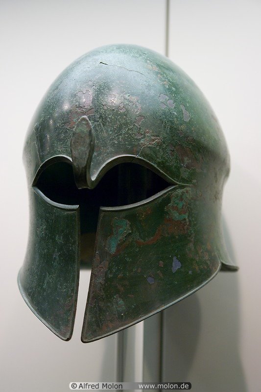 Ancient Etruscan Bronze Helmets