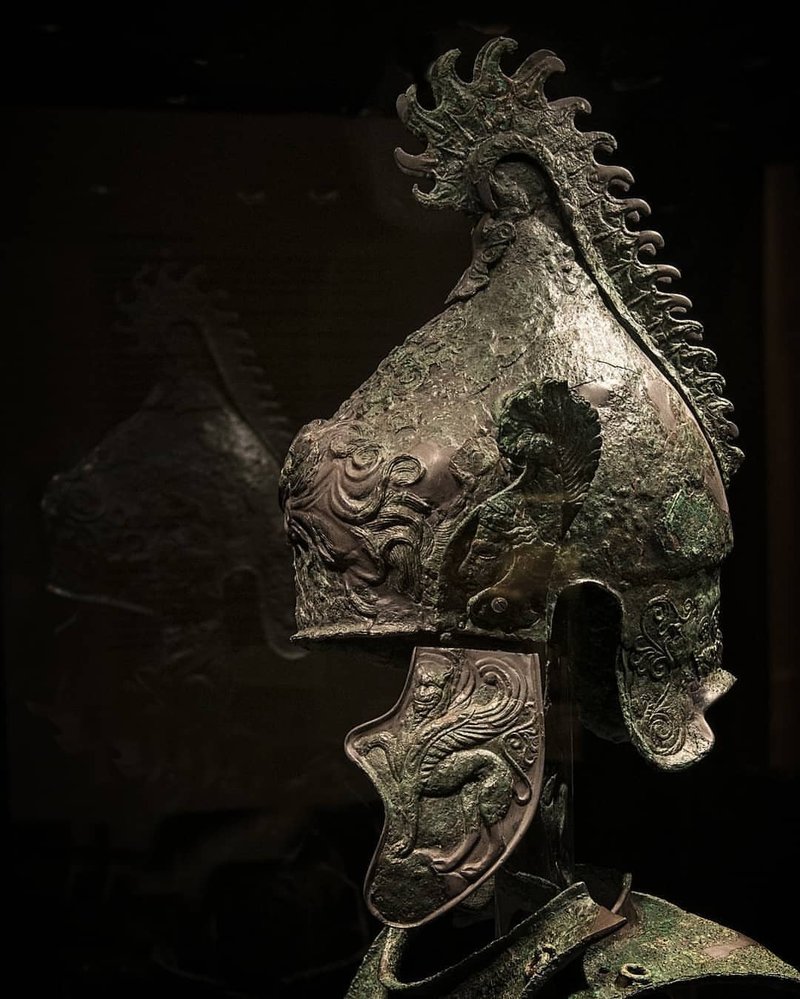 Ancient Etruscan Bronze Helmets