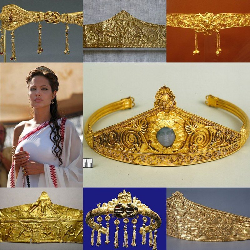 Ancient Gold Diadem Of A Queen<span class=