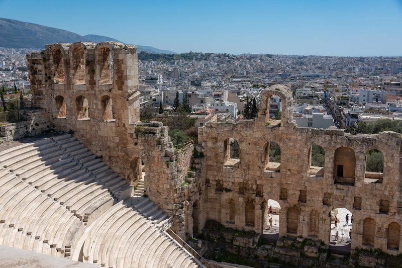Ancient Greek Amphitheater Ruins