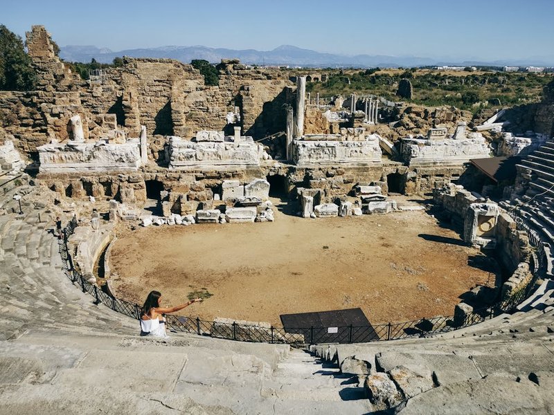 Ancient Greek Amphitheater Ruins