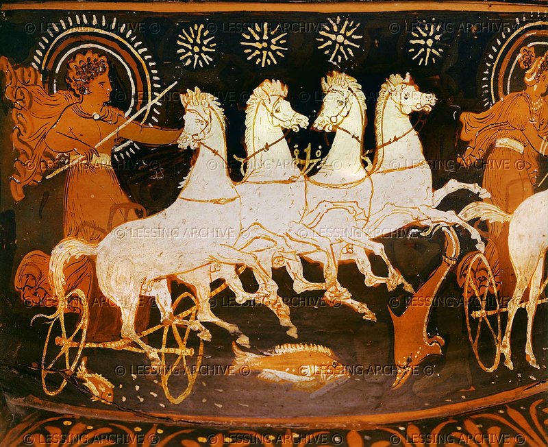 Ancient Greek Chariot Vase Painting