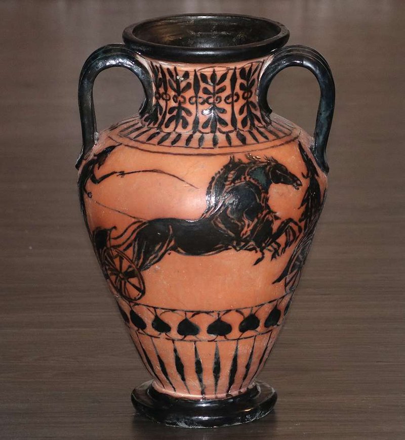 Ancient Greek Chariot Vase Painting