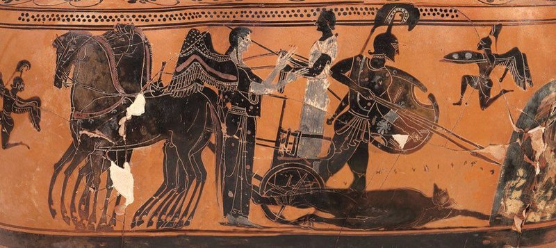Ancient Greek Chariot Vase Painting
