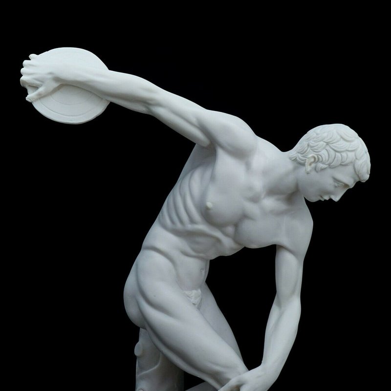 Ancient Greek Discus Thrower Statue (Discobolus)