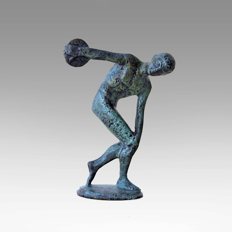 Ancient Greek Discus Thrower Statue (Discobolus)