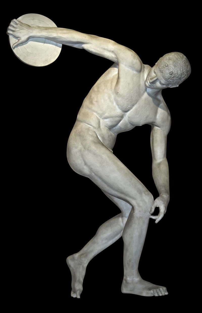 Ancient Greek Discus Thrower Statue (Discobolus)