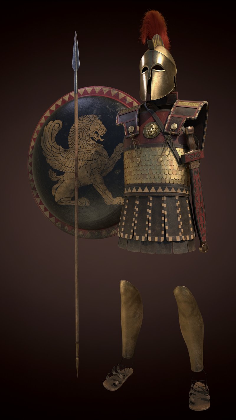 Ancient Greek Hoplite Armor Design