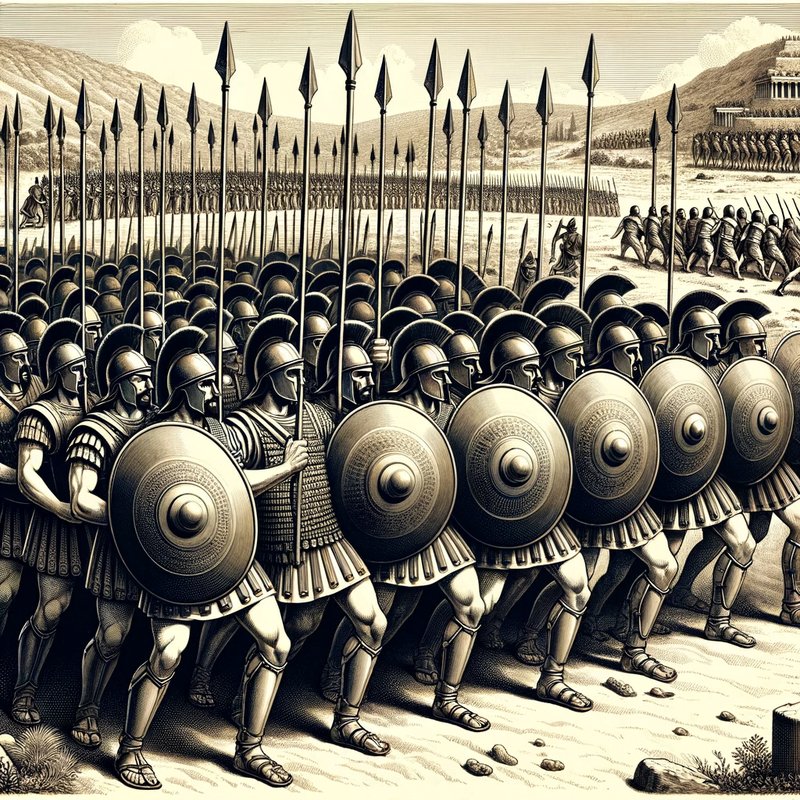 Ancient Greek Hoplite Phalanx Sculpture