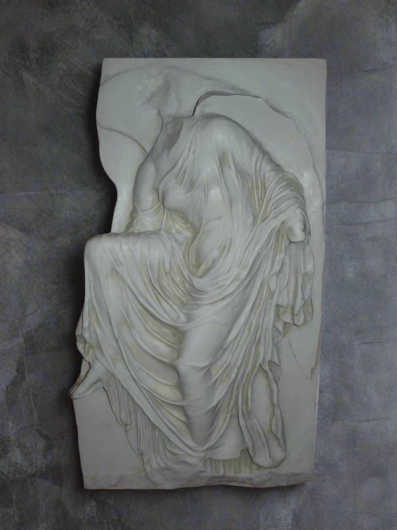 Ancient Greek Relief Of Nike Adjusting Sandal