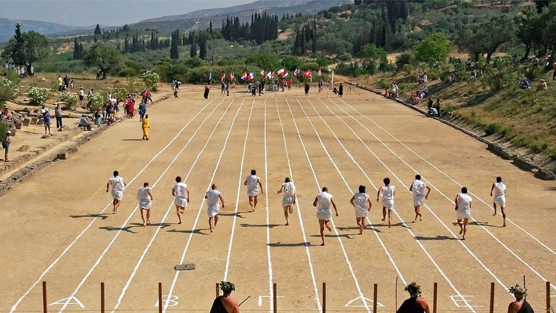 Ancient Greek Stadium At Nemea<span class=
