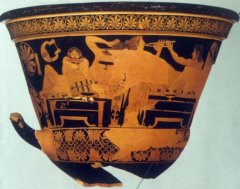 Ancient Greek Symposium Pottery Scenes