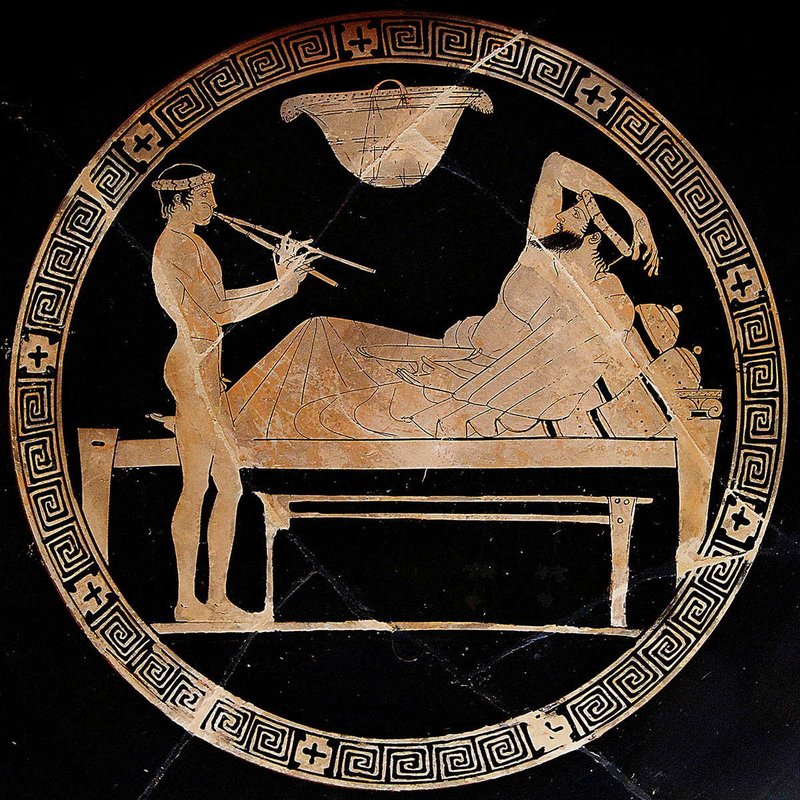 Ancient Greek Symposium Pottery Scenes