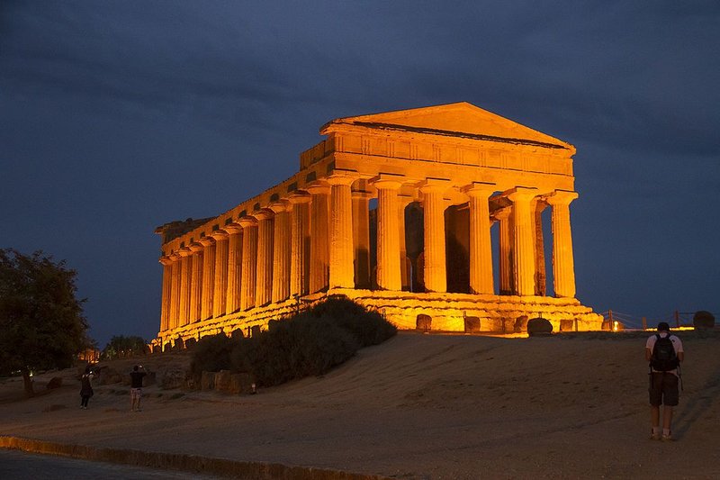 Ancient Greek Temple Ruins At Agrigento