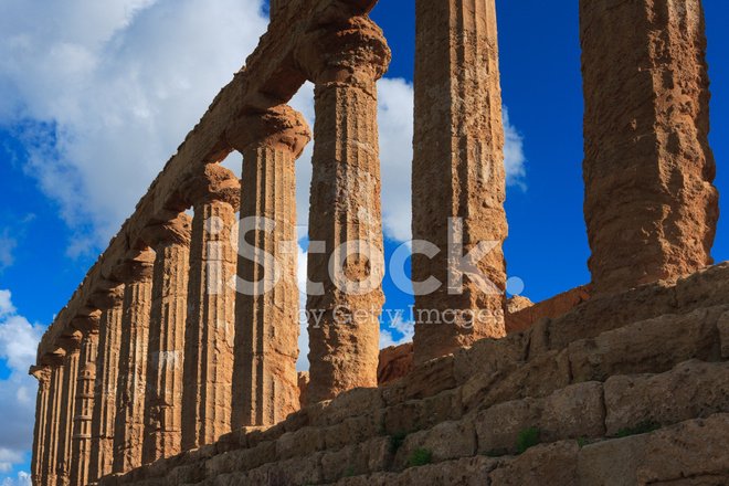 Ancient Greek Temple Ruins At Agrigento