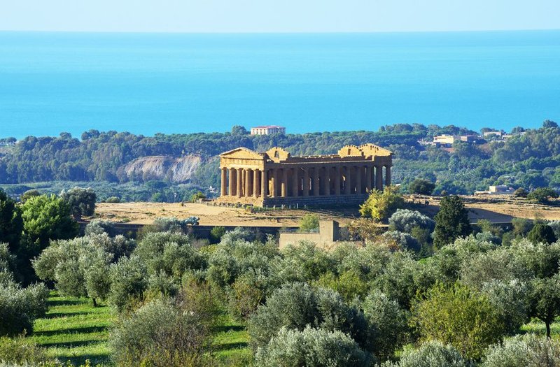 Ancient Greek Temple Ruins At Agrigento