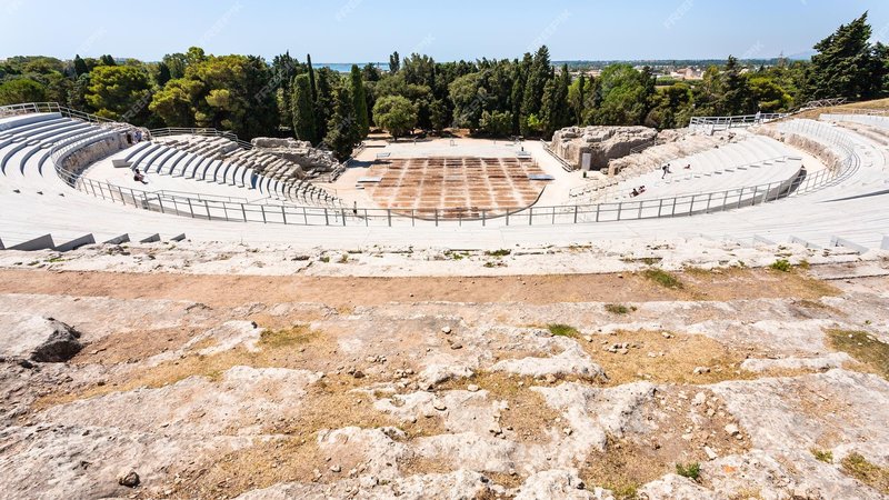 Ancient Greek Theatre In Syracuse