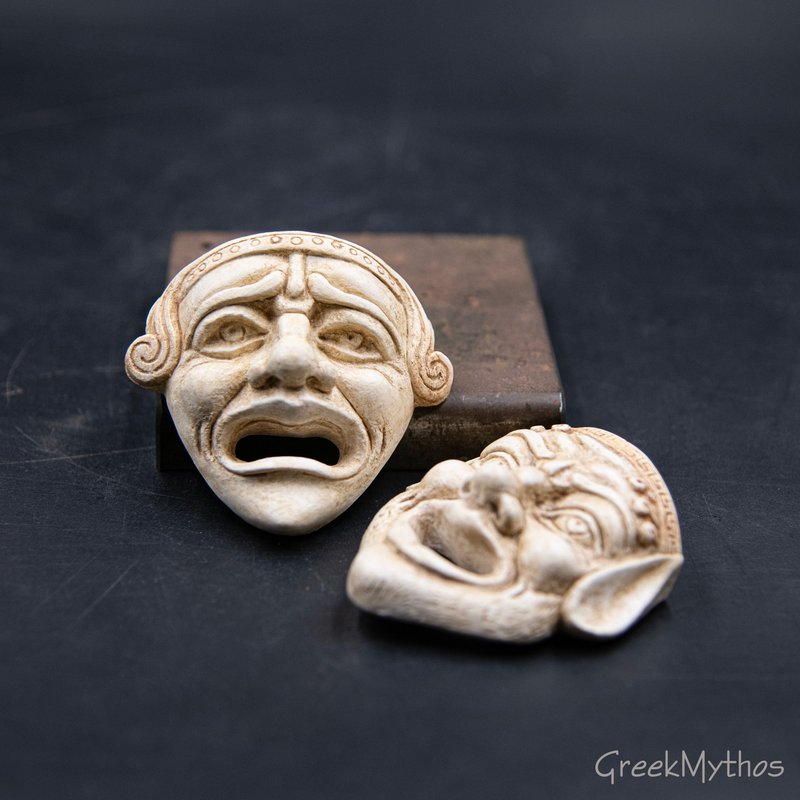 Ancient Greek Theatre Mask Artifacts