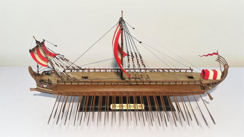 Ancient Greek Trireme Ship Model