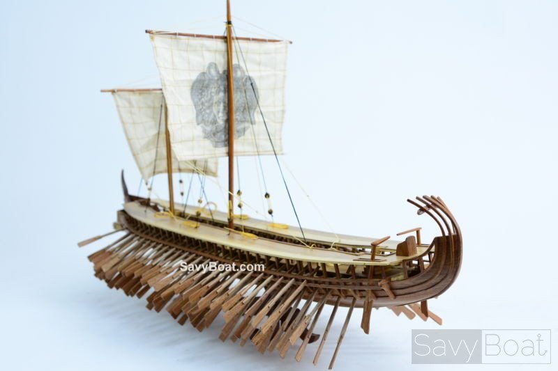 Ancient Greek Trireme Ship Model